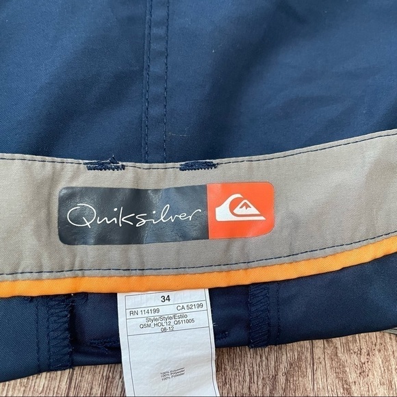 Quicksilver Navy Blue Shorts Men's Size 34 - Picture 3 of 3